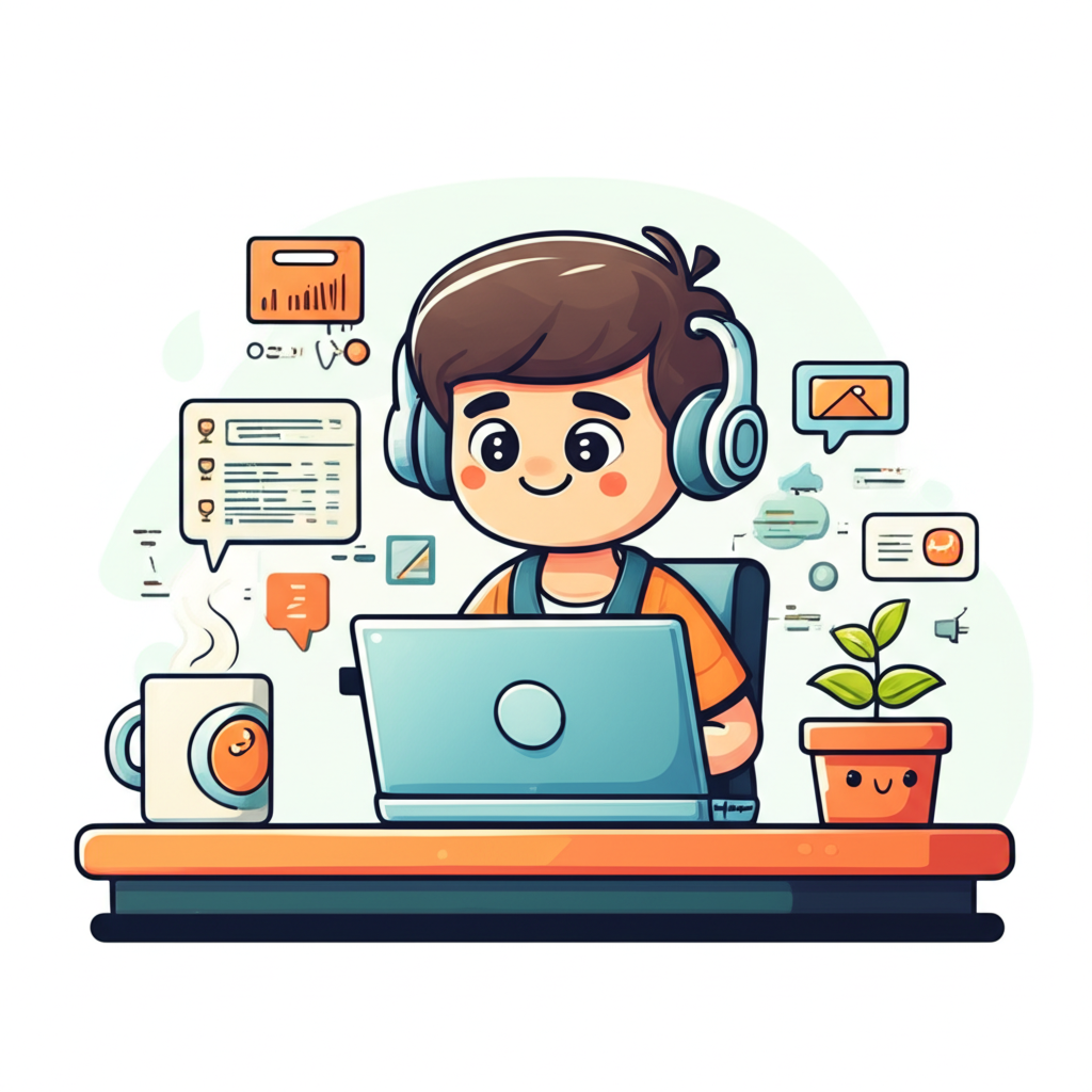 Cute Developer Character